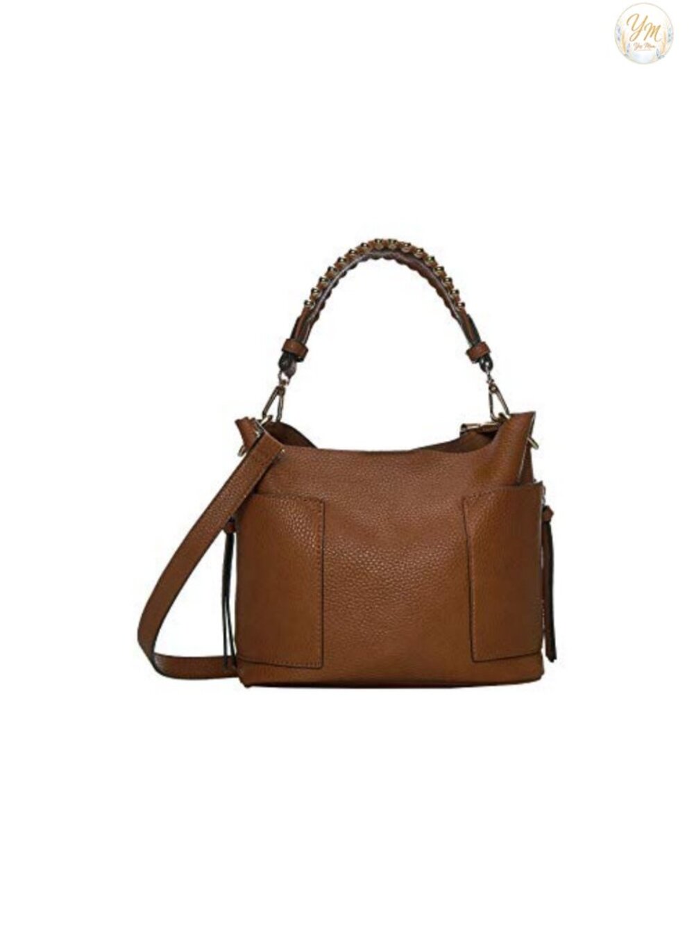 Faux Leather Hobo Bag with Adjustable Shoulder Strap